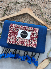 Firoji Handloom Cotton Saree With Animal Print Blouse